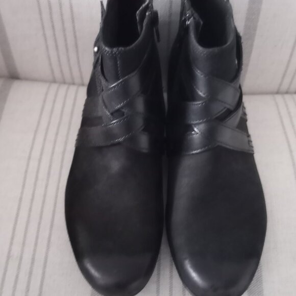 'earth' Emerald Black Leather Boot Size 8.5B NWOB - Picture 12 of 13